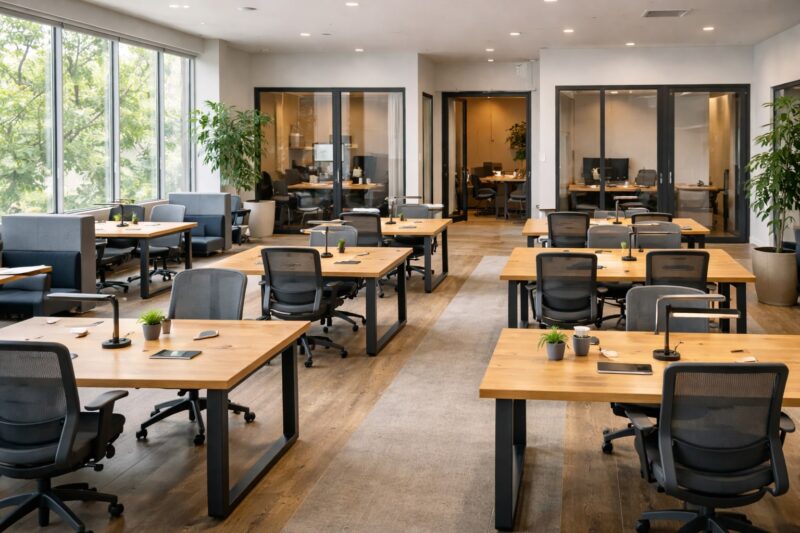 Raspored elemenata u coworking prostoru